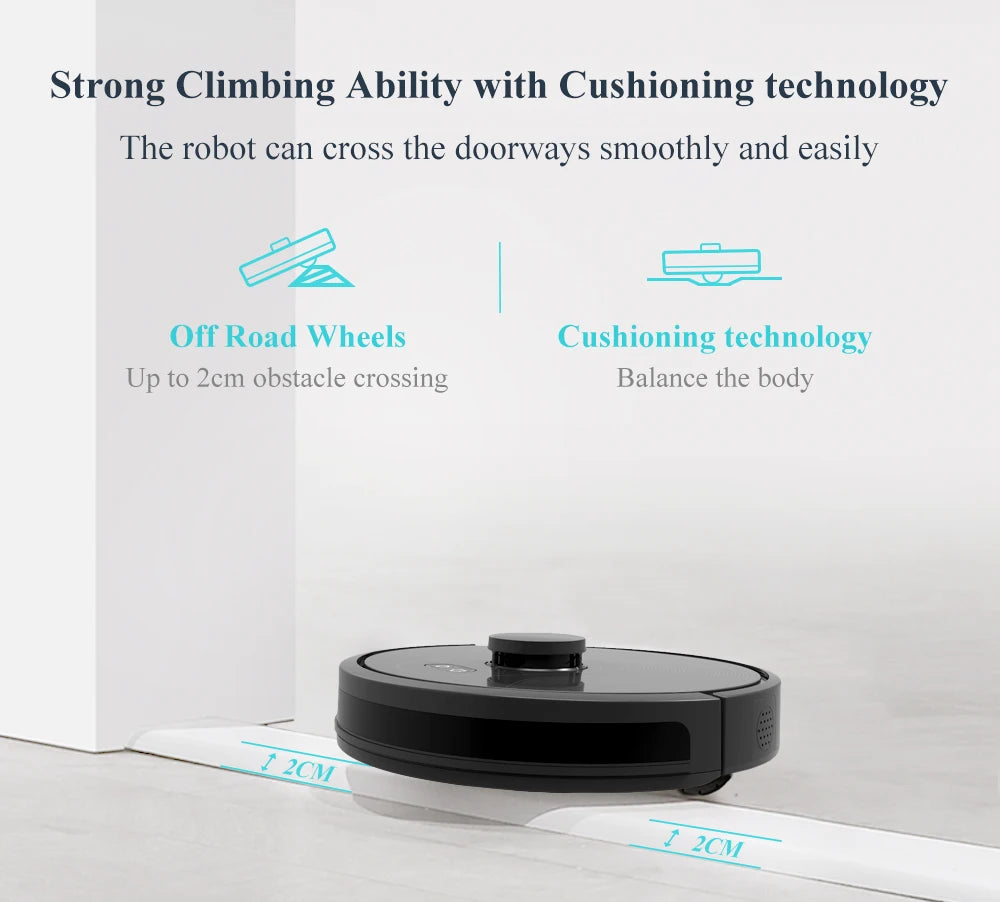 RDT X8 Robot Vacuum Cleaner ,Laser System, Multiple Floors Maps, Zone Cleaning