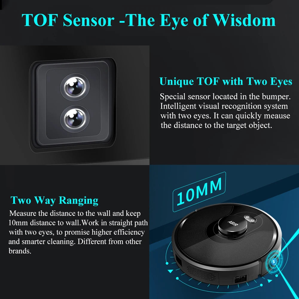 RDT X8 Robot Vacuum Cleaner ,Laser System, Multiple Floors Maps, Zone Cleaning