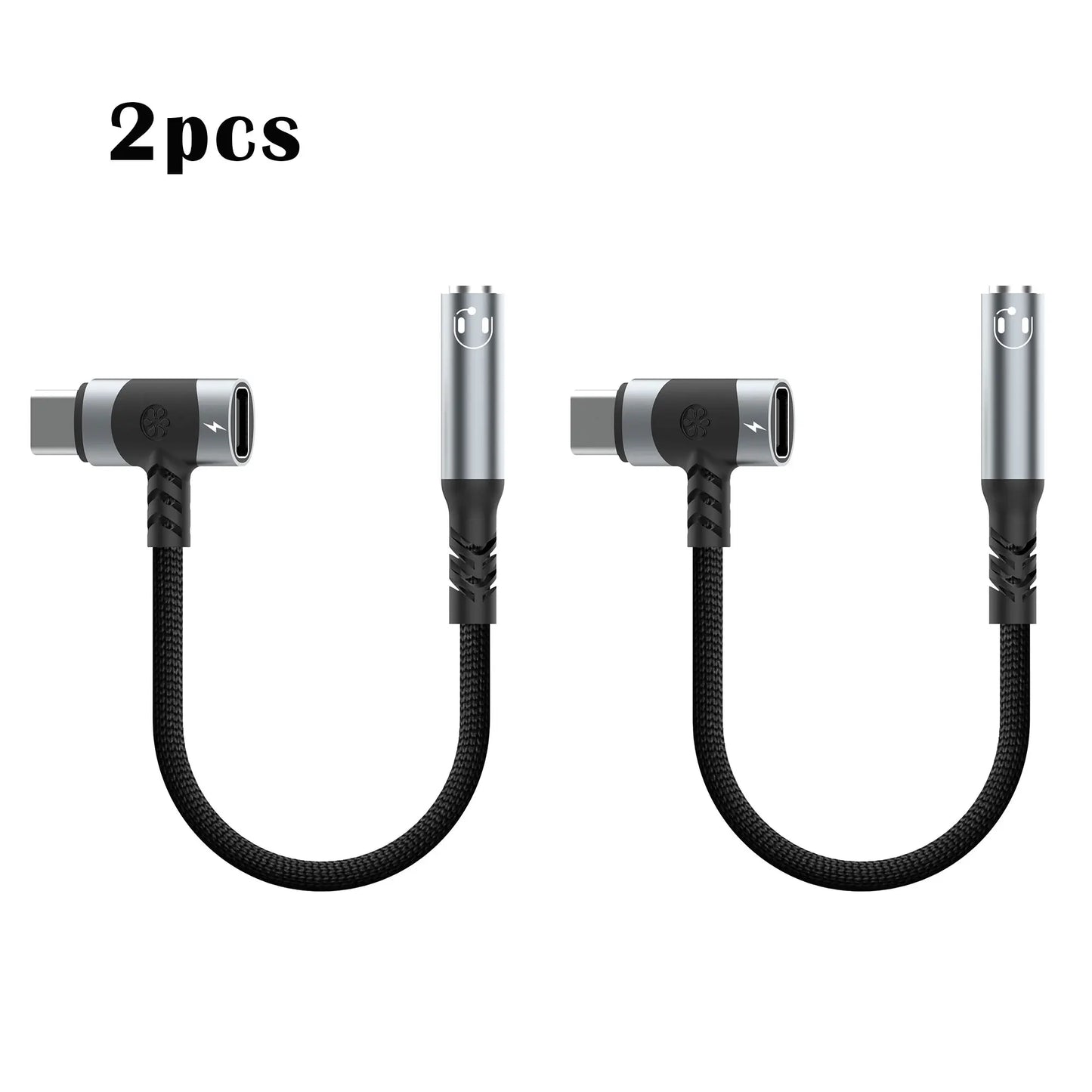 RDT USB C to 3.5mm earphones and charger adapter 2-in-1 C-type to Aux microphone jack, with PD 100W fast charging