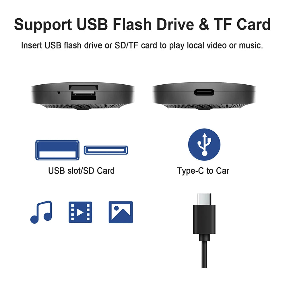 RDT Carplay AI Box Android 13 Wireless Android Auto Smart TV Box For Youtube Netflix