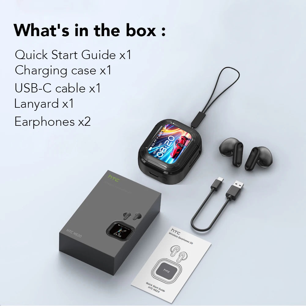 RDT Translator HTC NE20 New Bluetooth 6.0 Wireless Headphones Translation Earphones IPX4 Waterproof Rating Long Battery Life