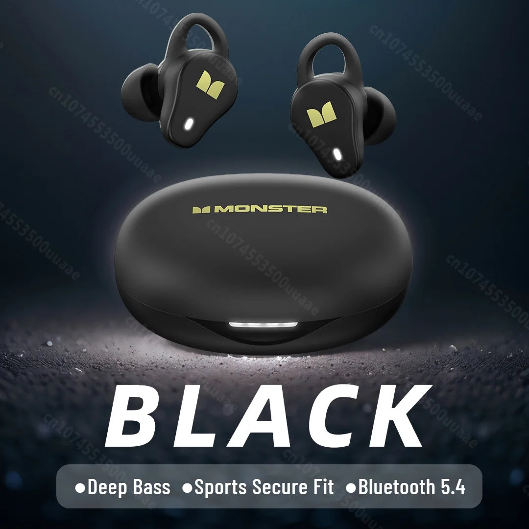 RDT Monster N-Lite 210 Mini Invisible Sports Earphones in-Ear Deep Bass Bluetooth 5.4 Waterproof Wireless Earbuds