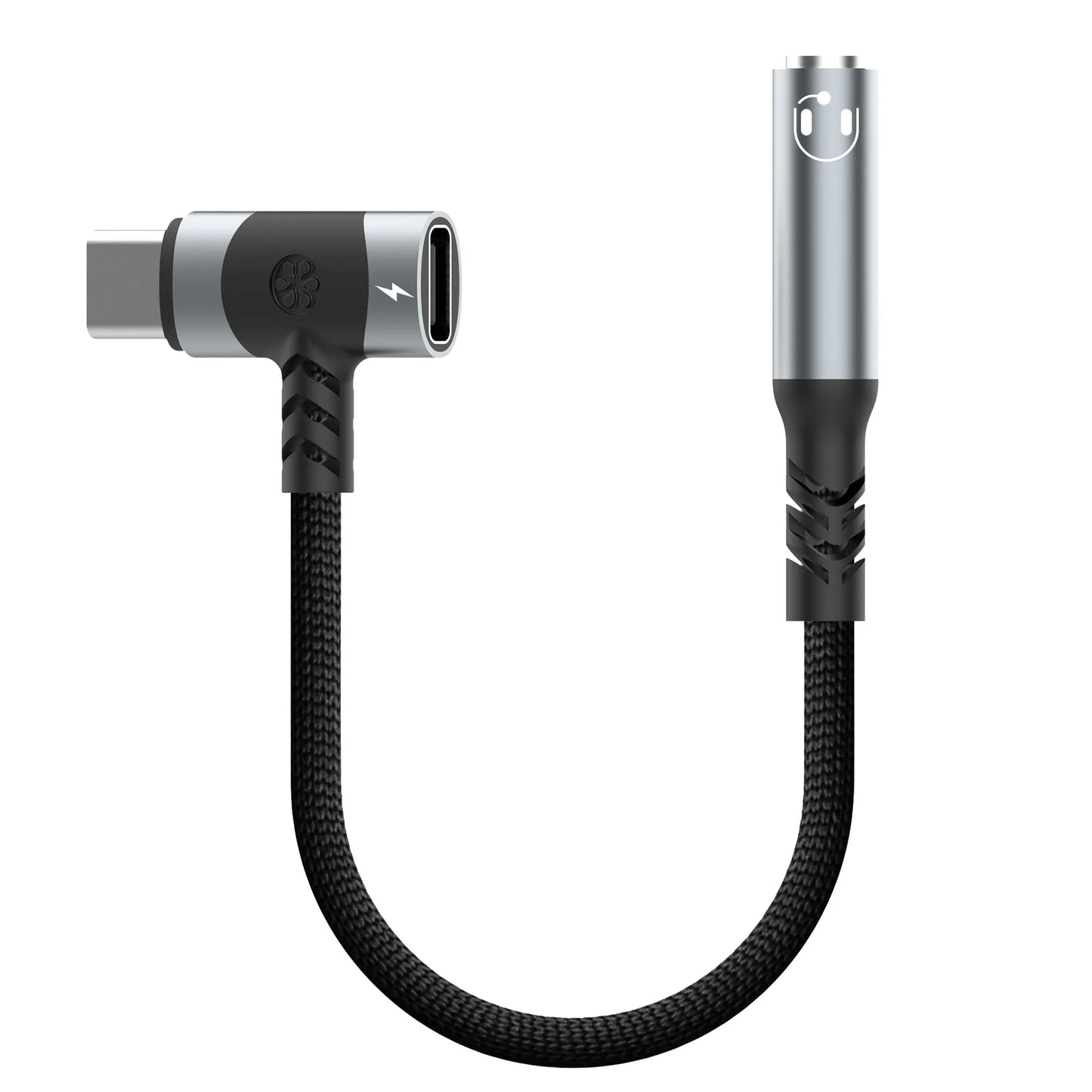 RDT USB C to 3.5mm earphones and charger adapter 2-in-1 C-type to Aux microphone jack, with PD 100W fast charging