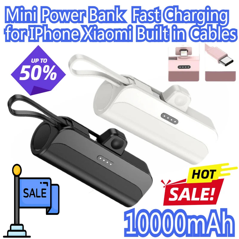 RDT 10000mAh Mini Portable Charger for IPhone