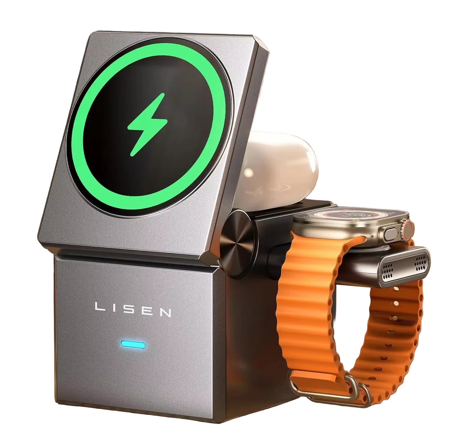 3 in 1 Charging Station Cube for Multiple Devices Apple Fortravel Charger for Iphone 15 Pro Max Airpods Apple Watch