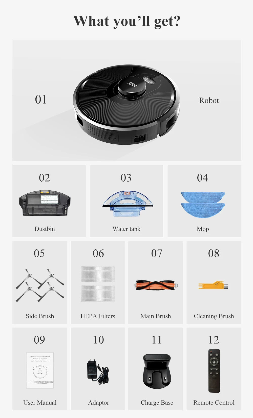 RDT X8 Robot Vacuum Cleaner ,Laser System, Multiple Floors Maps, Zone Cleaning