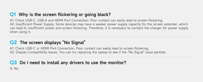 RDT Dopesplay Triple Dual Laptop Screen Extender FHD 1200P 14.1 inch Portable Monitors For Windows Mac Android Laptops 14-17.3inch