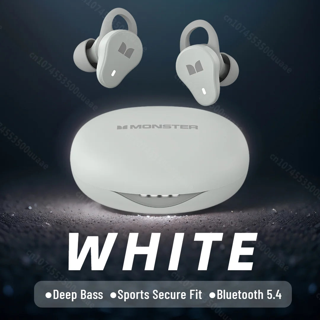 RDT Monster N-Lite 210 Mini Invisible Sports Earphones in-Ear Deep Bass Bluetooth 5.4 Waterproof Wireless Earbuds