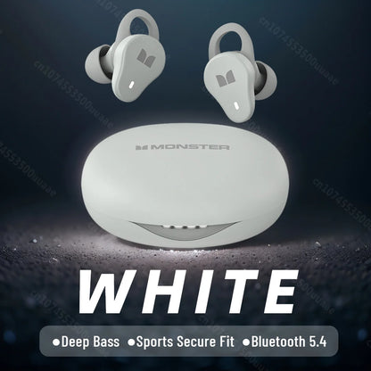 RDT Monster N-Lite 210 Mini Invisible Sports Earphones in-Ear Deep Bass Bluetooth 5.4 Waterproof Wireless Earbuds