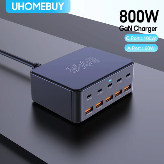 RDT 800W USB C Charger Multiport Fast Charging Station for iPhone 15 16