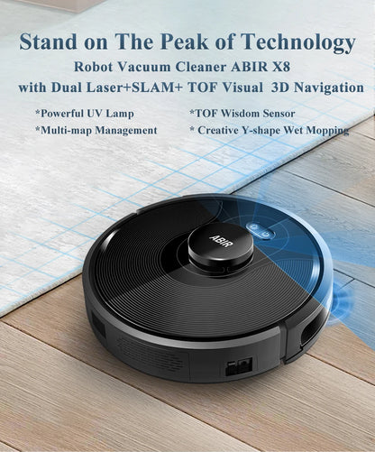 RDT X8 Robot Vacuum Cleaner ,Laser System, Multiple Floors Maps, Zone Cleaning