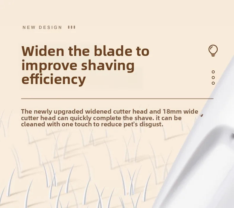 RDT Pet Grooming Clippers Dog Cat LED Light Waterproof Electric Trimmer for Paws Feet