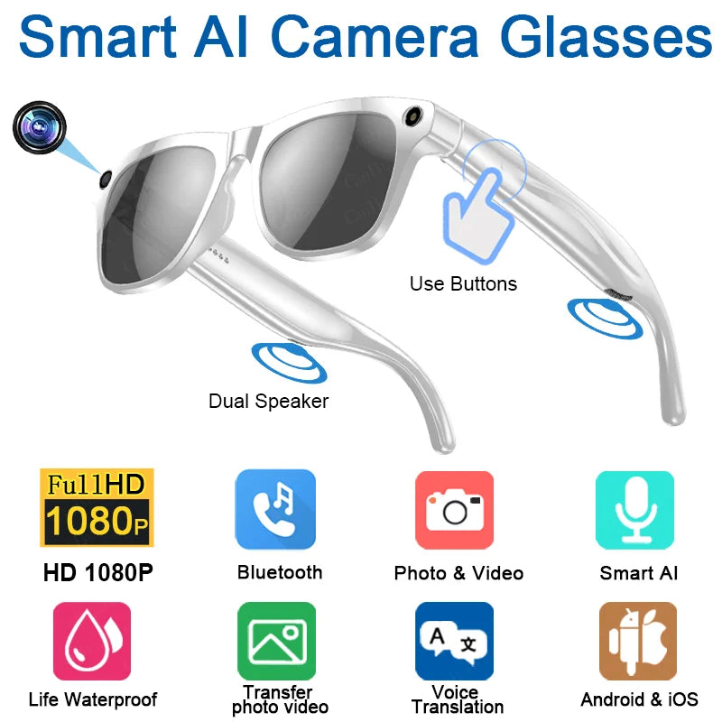 RDT 4K HD AI Control Smart Glasses 2025
