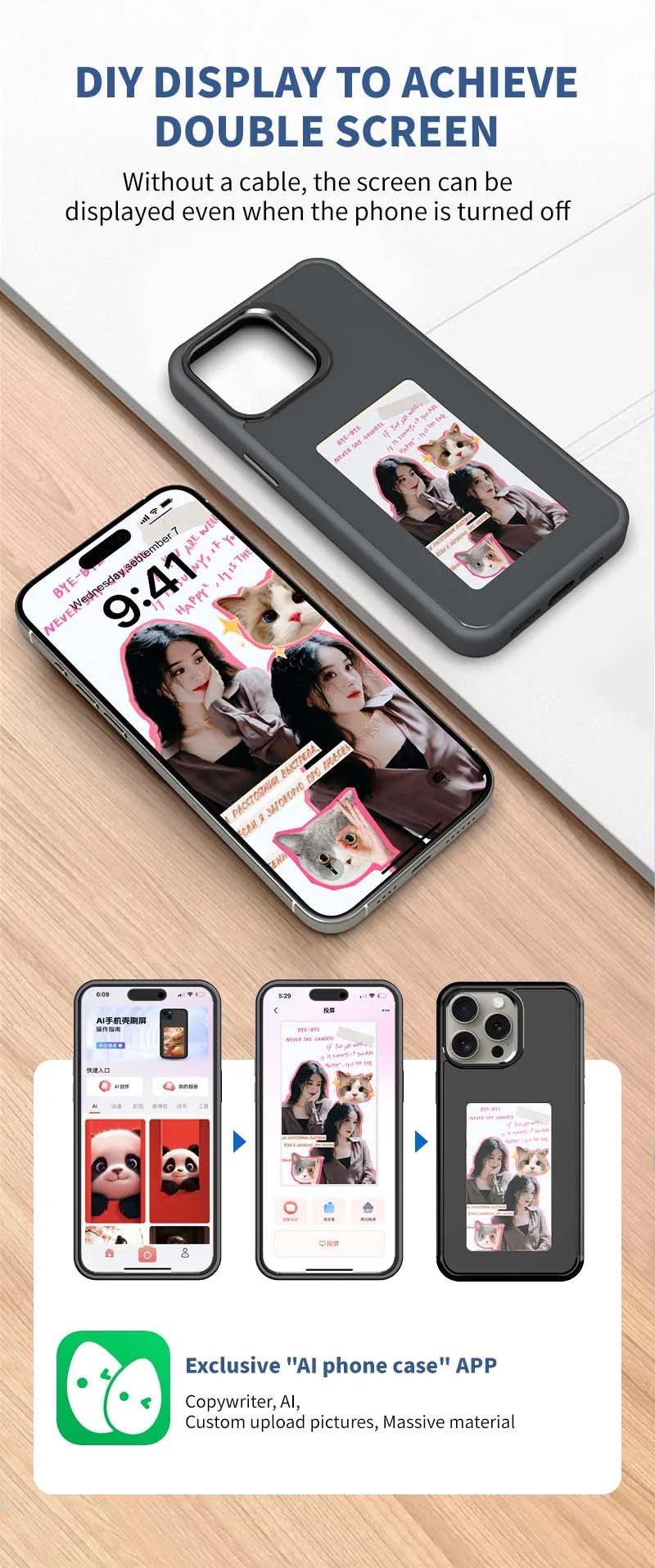 RDT AI Smart Phone Case For iPhone 13/14/15 pro Max