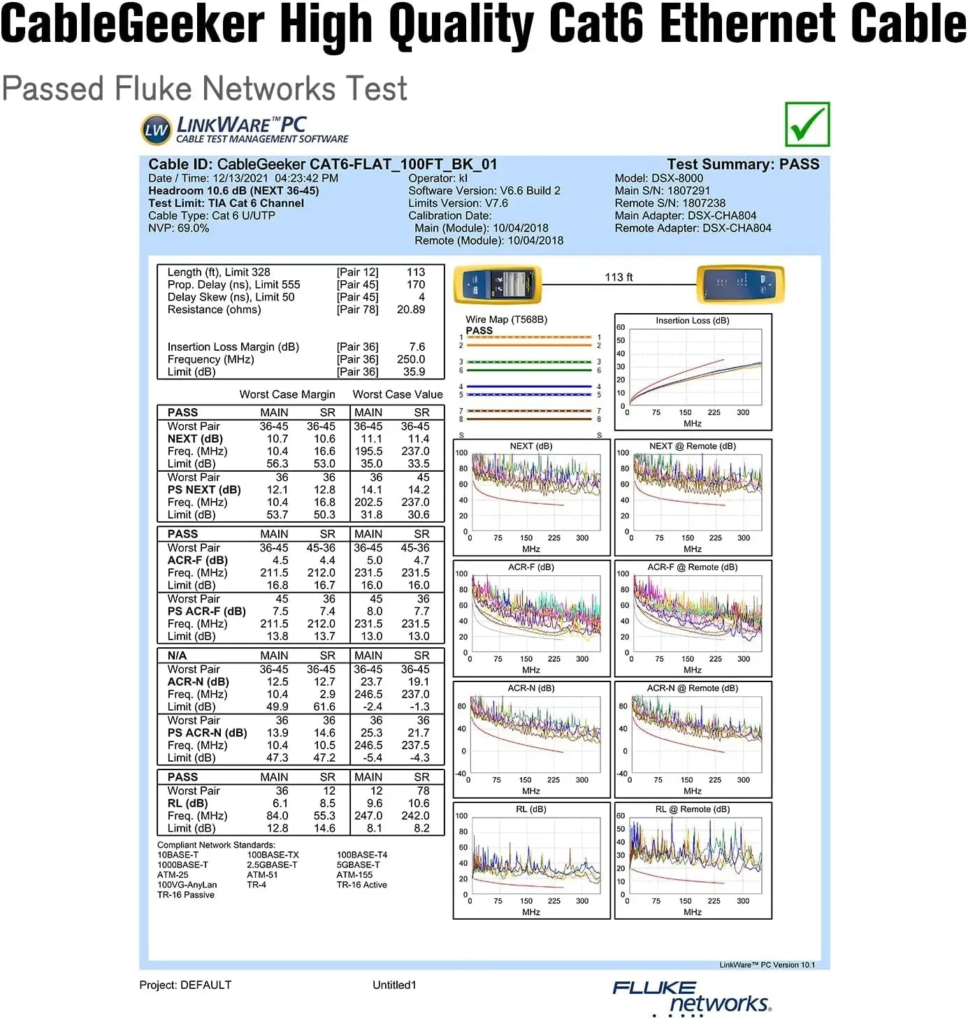 RDT long CAT 8 Flat Network Internet Cable 40Gbps LAN Cable Patch Cord for Modem Router Gaming PC PS4/5/6 Xbox