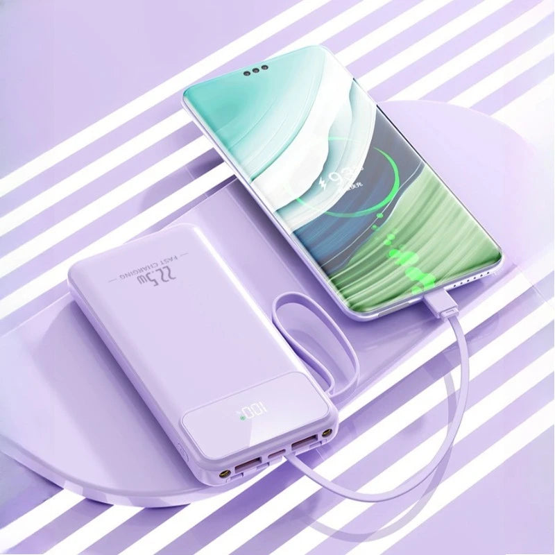 RDT Fast Charging Power Bank with Built-in Cable 10000mAh/20000mAh