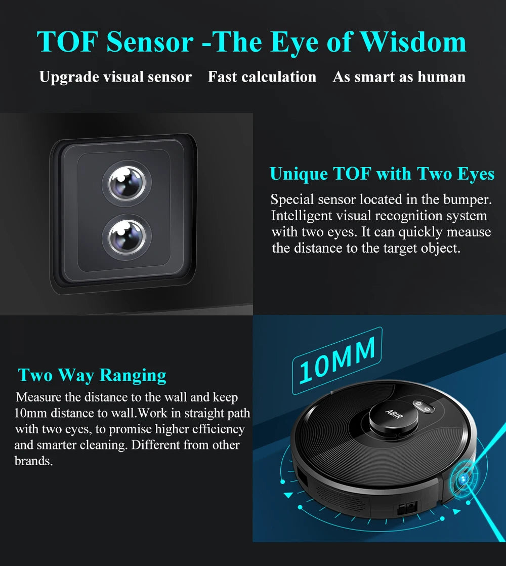 RDT X8 Robot Vacuum Cleaner ,Laser System, Multiple Floors Maps, Zone Cleaning