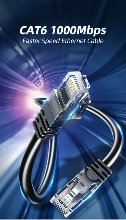 RDT Ethernet Cable Cat6 Lan Cable UTP CAT 6 RJ 45 Network Cable 5m/10m/15m Patch Cord for Laptop Router RJ45 Network Cable