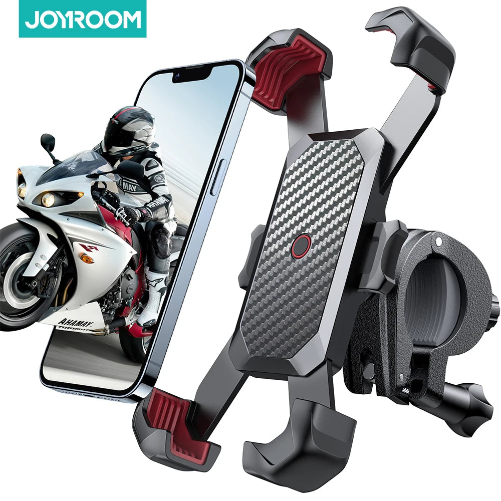 RDT Joyroom Bike Phone Holder 360° View Universal Bicycle Phone Holder for 4.7-7 inch Mobile Phone Stand Shockproof Bracket GPS Clip