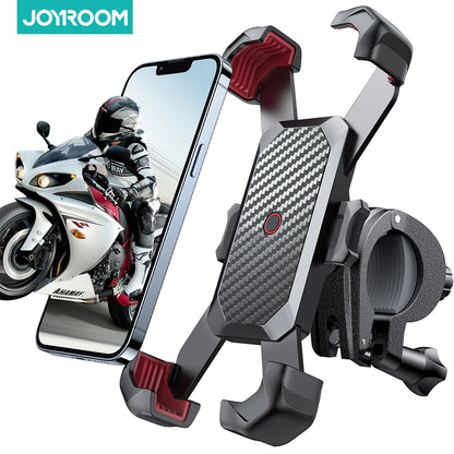 RDT Joyroom Bike Phone Holder 360° View Universal Bicycle Phone Holder for 4.7-7 inch Mobile Phone Stand Shockproof Bracket GPS Clip