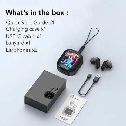 RDT Translator HTC NE20 New Bluetooth 6.0 Wireless Headphones Translation Earphones IPX4 Waterproof Rating Long Battery Life