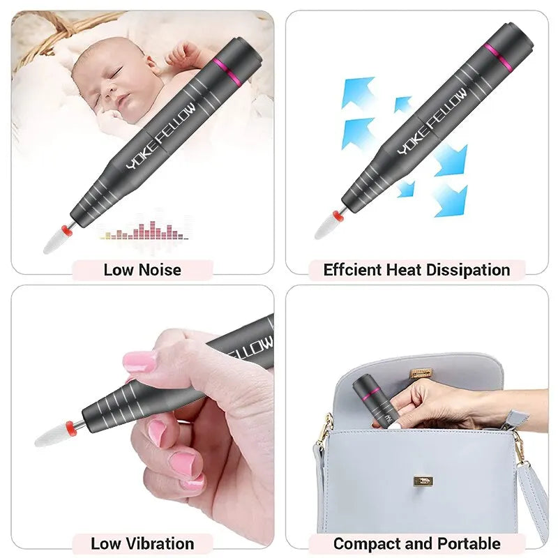 RDT Electric Nail Drill 30000RPM Kit for Acrylic Gel Nails Manicure Pedicure