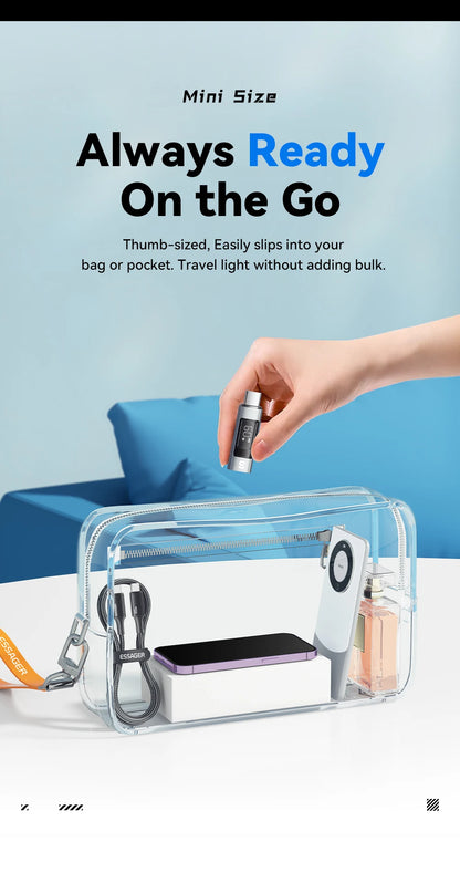 RDT Type C Adapter Digital Display PD 60W Fast Charging Lightning iPhone 16 15 14 13