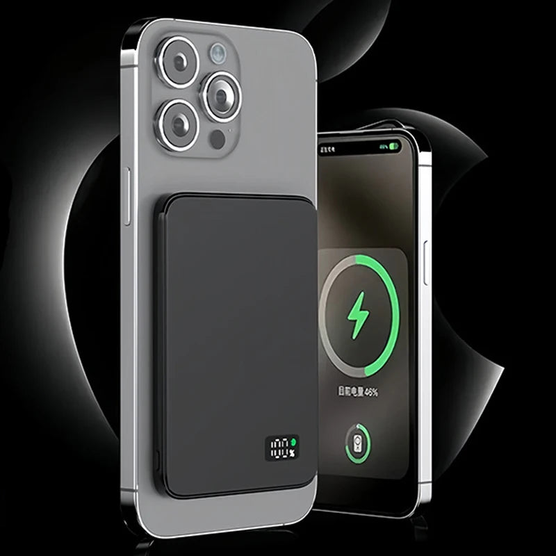 RDT Ultra Thin Power Bank for MagSafe, Fast Charging LED Display Portable Battery For iPhone Samsung Phone Airpods