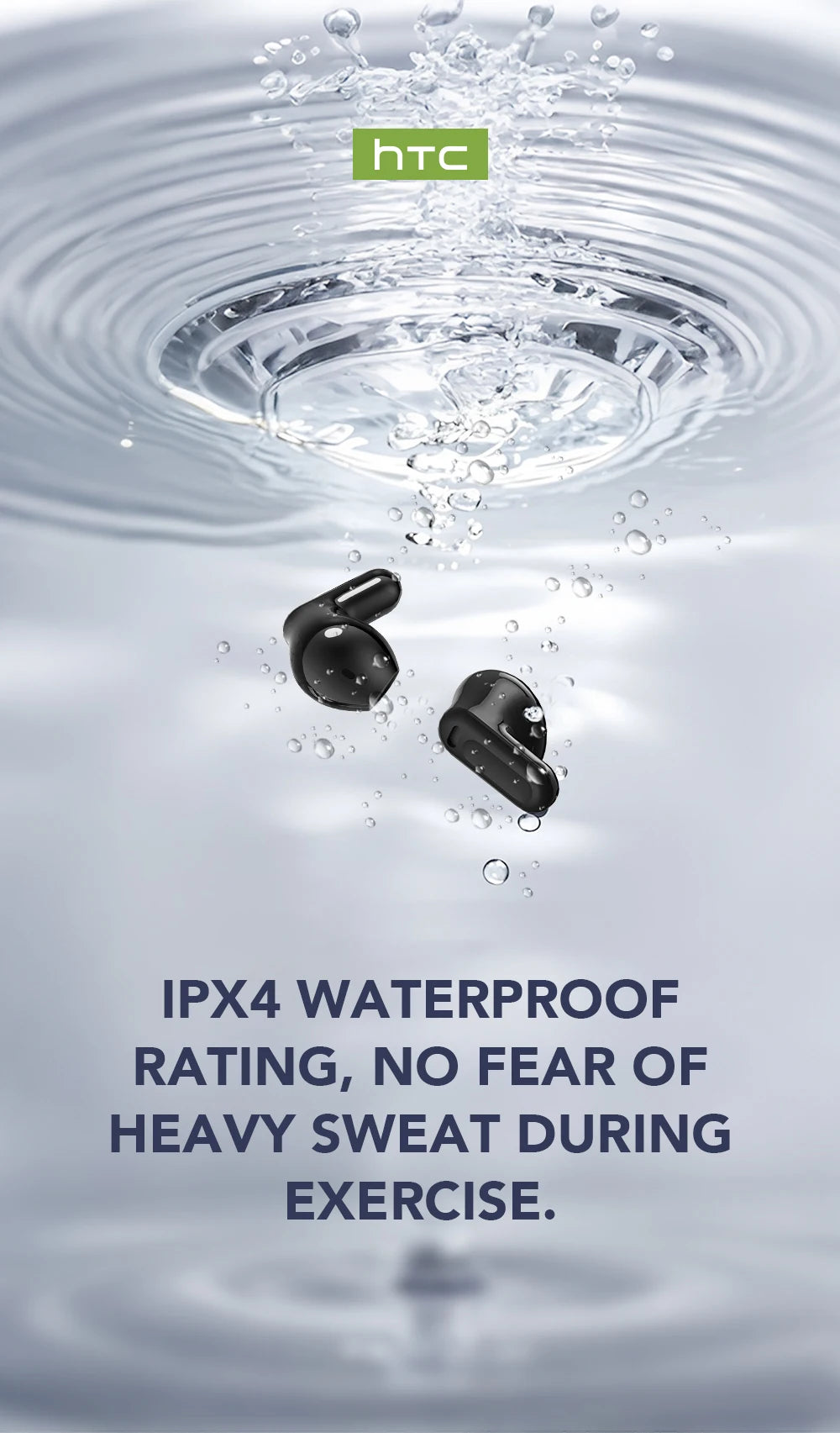 RDT Translator HTC NE20 New Bluetooth 6.0 Wireless Headphones Translation Earphones IPX4 Waterproof Rating Long Battery Life