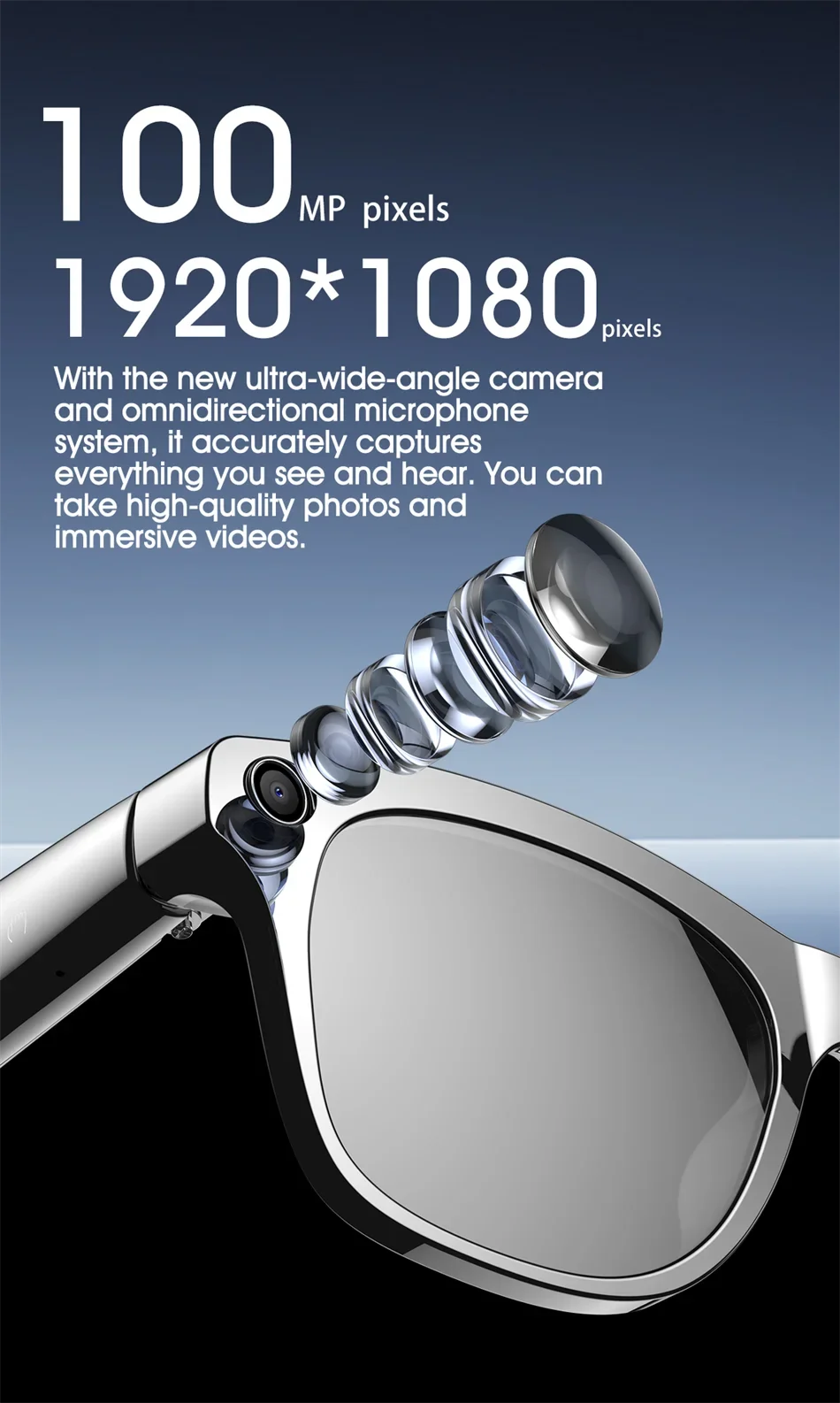 RDT 4K HD AI Control Smart Glasses 2025
