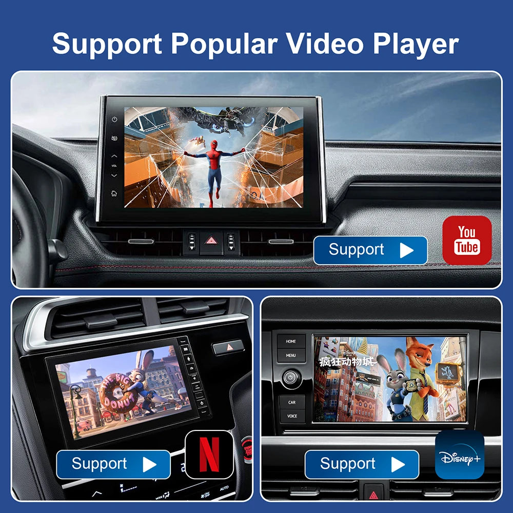 RDT Carplay AI Box Android 13 Wireless Android Auto Smart TV Box For Youtube Netflix