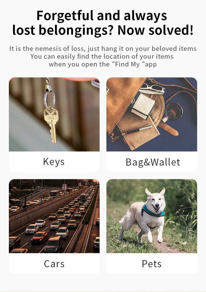 RDT Security Bluetooth GPS Tag Based on iphone Find My app Anti-lose Tracker Sound