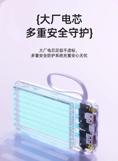 RDT Fast Charging Power Bank with Built-in Cable 10000mAh/20000mAh