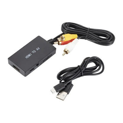 RDT HDMI-compatible To RCA AV/CVBS Adapter Video Converter Box Supports PAL/NTSC Compatible for TV, DVD, Blu-ray Player, HD Box