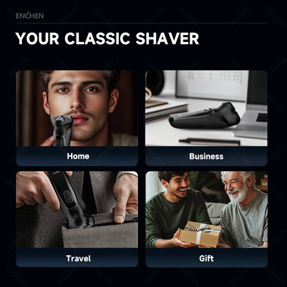 RDT Blackstone Electrical Rotary Shaver for Men 3D Floating Blade Washable Type-C USB Rechargeable