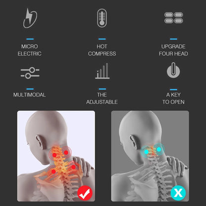 RDT Neck Massage Machine 4 Head And Neck Protection Heating Machines Breathing