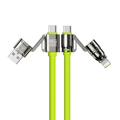 RDT 4-in-1 Cable 240W Super Fast Charging Multiple Functions for iPhone8-16 ProMax iPad Notebook