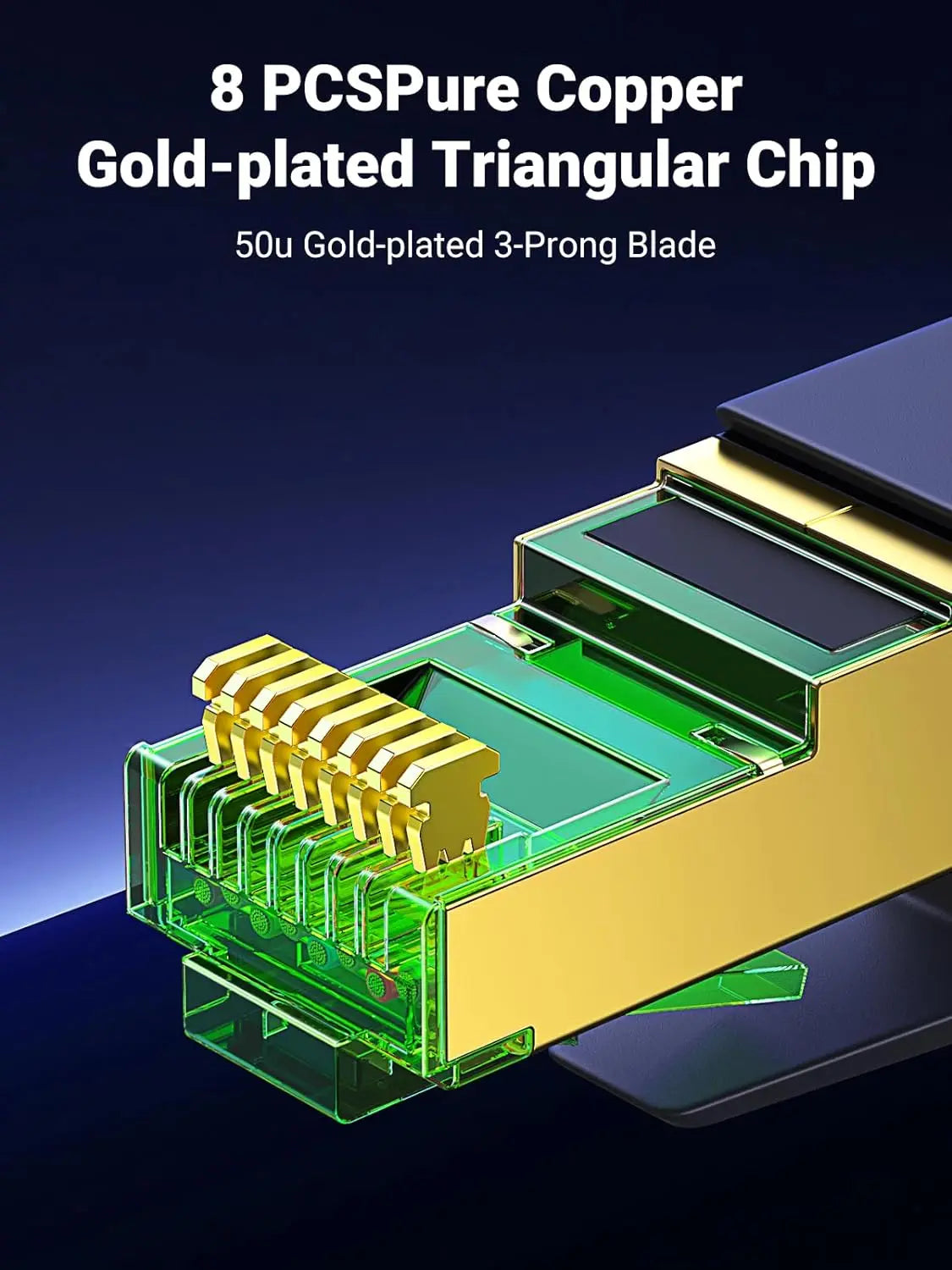 RDT long CAT 8 Flat Network Internet Cable 40Gbps LAN Cable Patch Cord for Modem Router Gaming PC PS4/5/6 Xbox