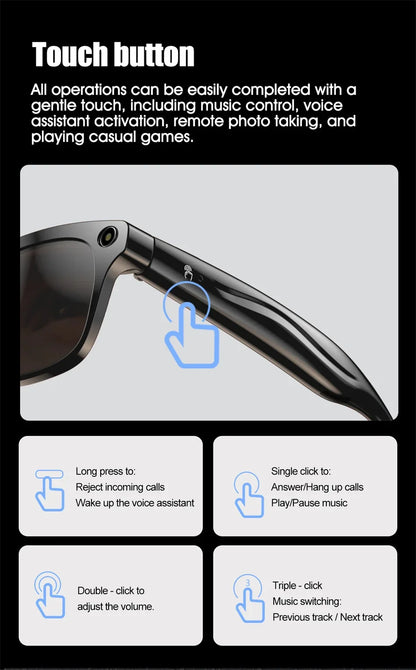 RDT 4K HD AI Control Smart Glasses 2025
