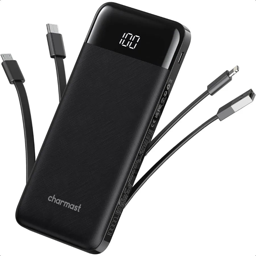 RDT Portable Charger Slim 10000mAh Travel Battery Pack 6 Outputs 3 Inputs