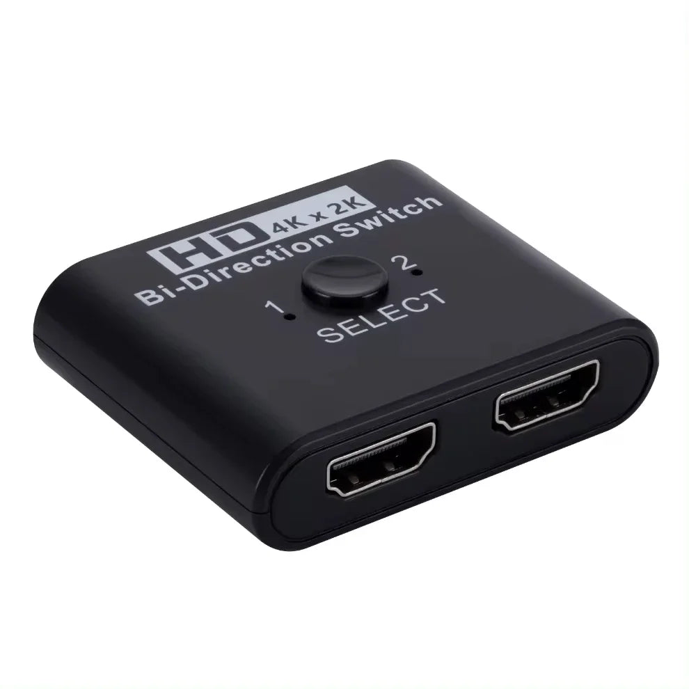 RDT 4K 60Hz HDMI Bi-Directional Switch 2x1 Splitter 2 Ports Input 1 Output For PC Laptop Monitor TV Projector Audio Video Converter