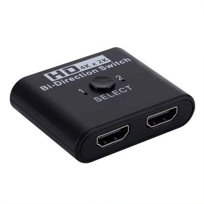 RDT 4K 60Hz HDMI Bi-Directional Switch 2x1 Splitter 2 Ports Input 1 Output For PC Laptop Monitor TV Projector Audio Video Converter