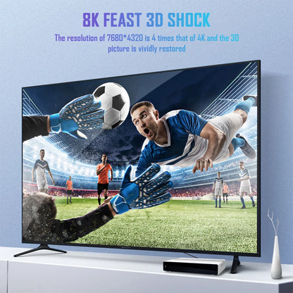 RDT 8K HDMI Cable 2.1 48Gbps  High Speed HDMI Braided Cord HDR 10 for Compatible Laptop/PS5