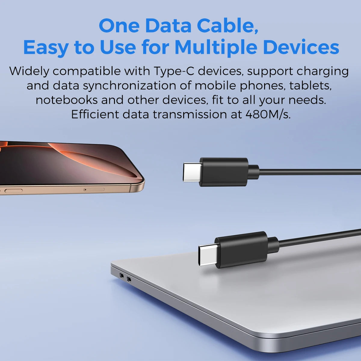 RDT U1-U4 Data Cables Fast Charging USB C to Lightning Type-C to C Cable for All Devices Smart Chip Protection