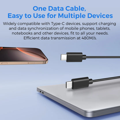 RDT U1-U4 Data Cables Fast Charging USB C to Lightning Type-C to C Cable for All Devices Smart Chip Protection