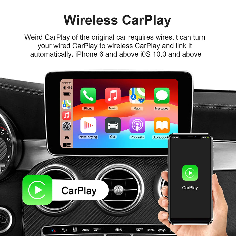 RDT Carplay AI Box Android 13 Wireless Android Auto Smart TV Box For Youtube Netflix