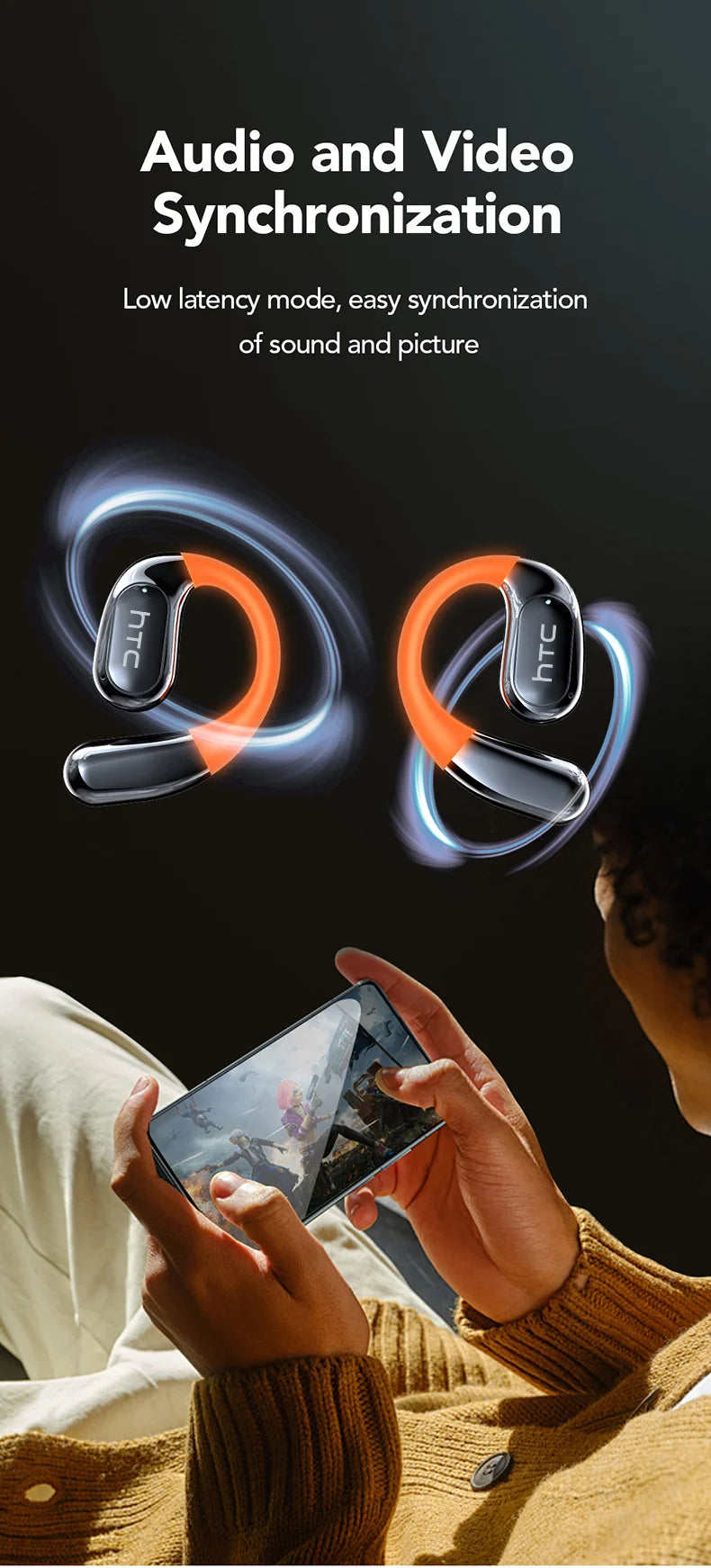 RDT Wireless Headphones AI Translator Earbuds Sports Bluetooth
