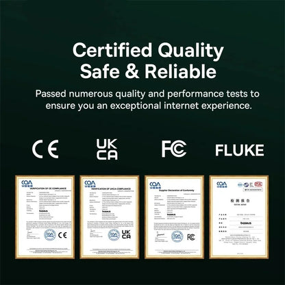 RDT long CAT 8 Flat Network Internet Cable 40Gbps LAN Cable Patch Cord for Modem Router Gaming PC PS4/5/6 Xbox