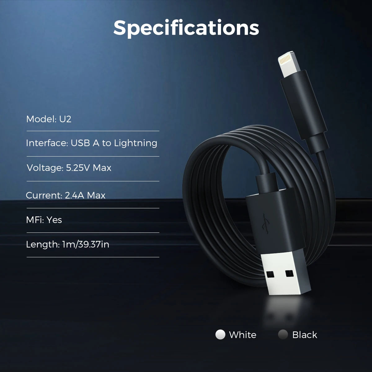 RDT U1-U4 Data Cables Fast Charging USB C to Lightning Type-C to C Cable for All Devices Smart Chip Protection
