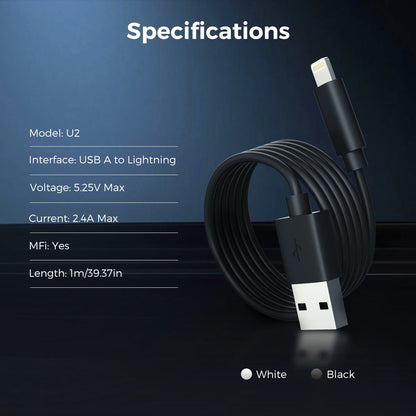 RDT U1-U4 Data Cables Fast Charging USB C to Lightning Type-C to C Cable for All Devices Smart Chip Protection